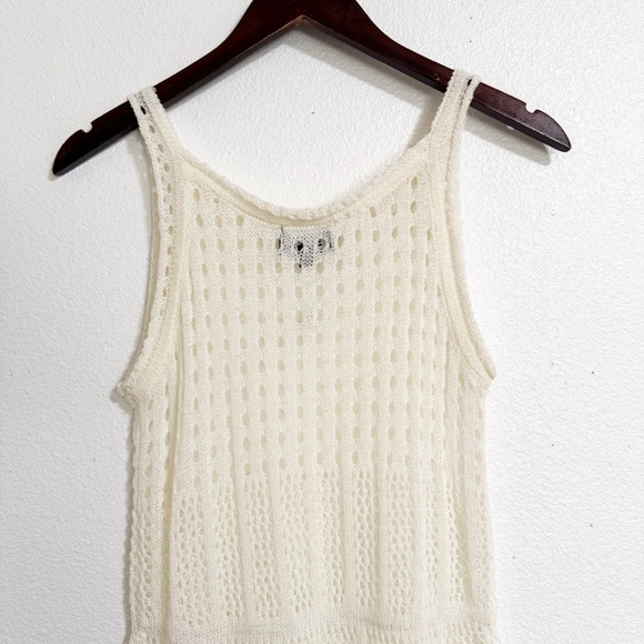 NEW POL Open Knit Crochet Tank Dress Swim Cover - Picture 6 of 14